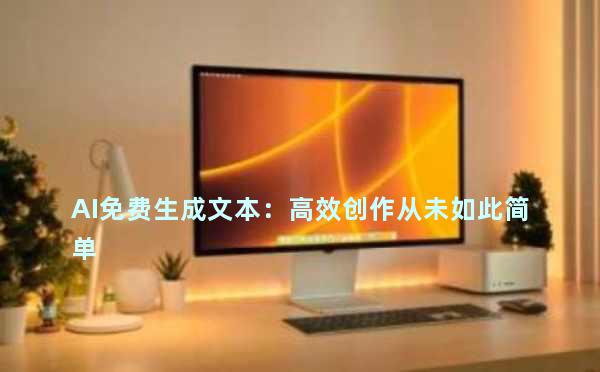 AI免费生成文本：高效创作从未如此简单