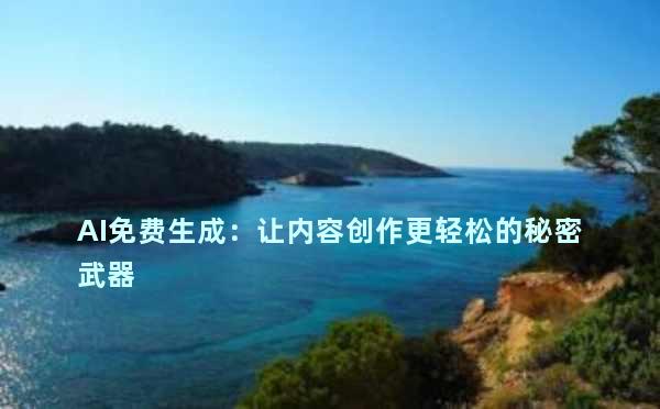 AI免费生成：让内容创作更轻松的秘密武器