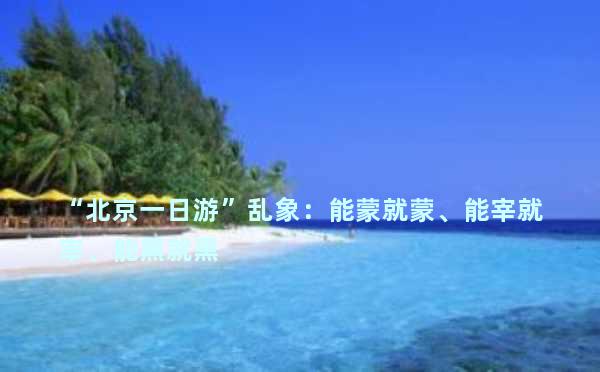 “北京一日游”乱象：能蒙就蒙、能宰就宰、能黑就黑