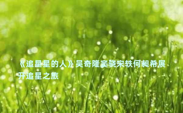 《追星星的人》吴奇隆窦骁宋轶何昶希展开追星之旅