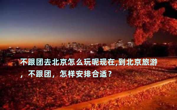 不跟团去北京怎么玩呢现在,到北京旅游，不跟团，怎样安排合适？