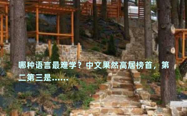 哪种语言最难学？中文果然高居榜首，第二第三是……
