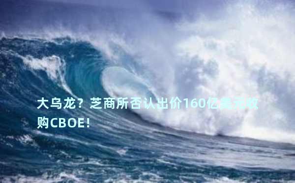 大乌龙？芝商所否认出价160亿美元收购CBOE！