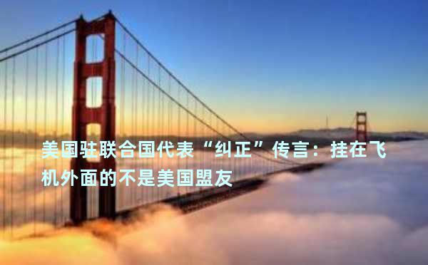 美国驻联合国代表“纠正”传言：挂在飞机外面的不是美国盟友