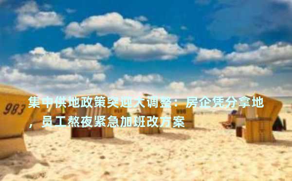 集中供地政策突迎大调整：房企凭分拿地，员工熬夜紧急加班改方案